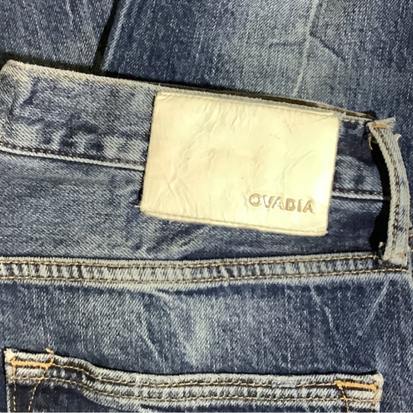 Men’s OVADIA 003 Luxury Patchwork Button-Fly Relaxed Fit Denim Jeans Sz 30 - Picture 3 of 7